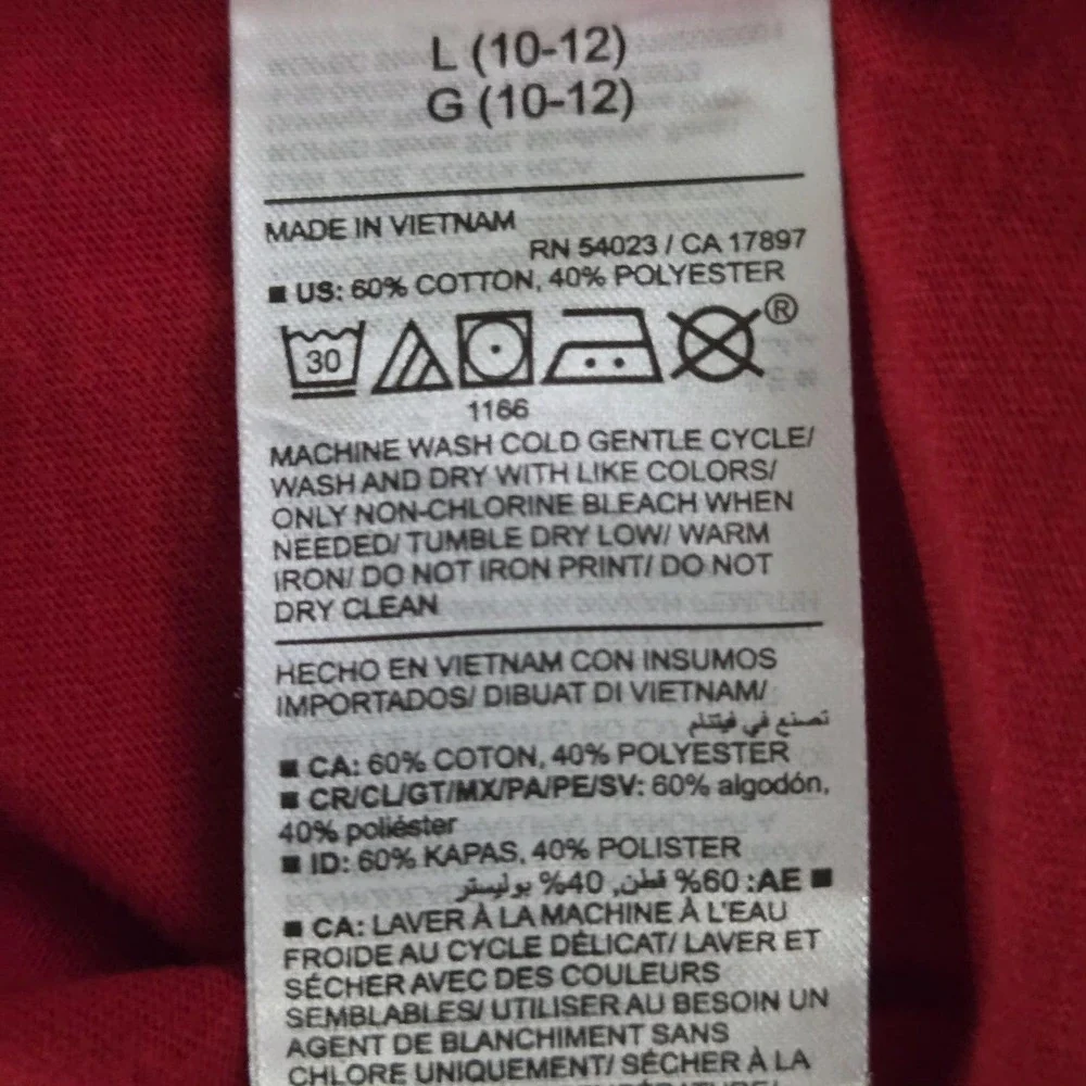 Old Navy Polo Shirt Kids 10-12 Red Tagless Jersey Basic Short Sleeve Top Casual